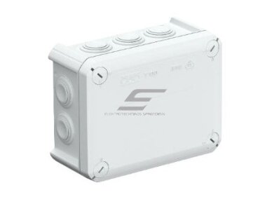 Elektros instaliacijos paskirstymo dėžutė | hermetinė | 150x116x67mm | su sandarikliais | paviršinė | pilka | IP66 | OBO | 2007077 | 4012195386407 Elektros instaliacijos paskirstymo dėžutė | hermetinė | 150x116x67mm | su sandarikliais | paviršinė | pilka | IP66 | OBO | 2007077 | 4012195386407