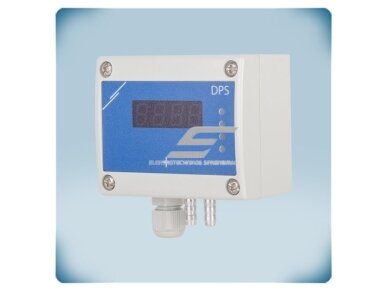 Pastovaus slėgio PI valdiklis ventiliatoriams su ekranu | 0-2000Pa | 0-10VDC/0-20mA/PWM | Modbus RTU | 24VDC | IP65 | Sentera Controls | DPSPF-2K0 2
