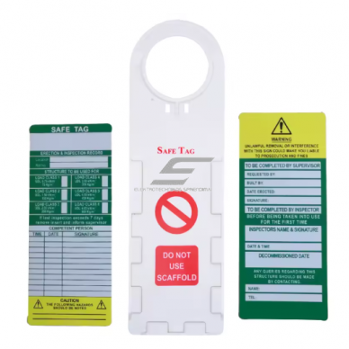 Hanging safety tag | with holder | LOTO / warning system | ABS + PVC | replaceable tags | for outdoor conditions | high visibility Hanging safety tag | with holder | LOTO / warning system | ABS + PVC | replaceable tags | for outdoor conditions | high visibility