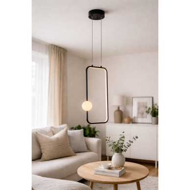 Подвесной LED светильник | 15W | 3000K | 1200lm | 1050mm | цвет чёрный песок | IP20 | Optonica PD15-A4 1