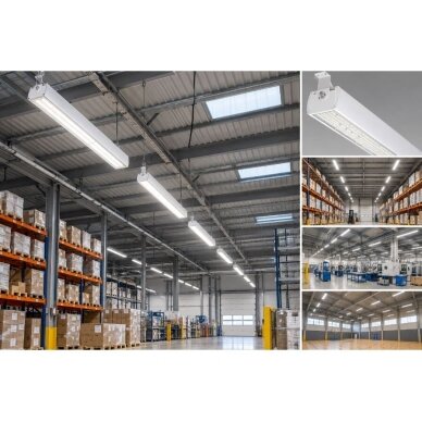Piekarināms | industriāls LED gaismeklis augstām telpām | 120W | 230V | 4000K | 24000lm | IP65 | 600x125x120mm 1 Piekarināms | industriāls LED gaismeklis augstām telpām | 120W | 230V | 4000K | 24000lm | IP65 | 600x125x120mm 1