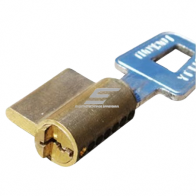 LOTO safety padlock | long Ø6 mm shackle, 76 mm | chrome-plated steel | key retained when open | red | ES-BD-R8525 1