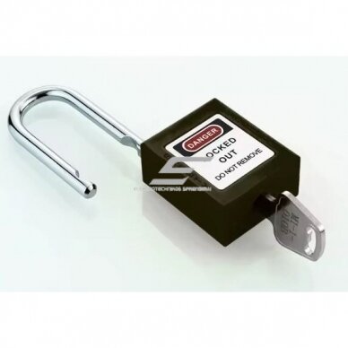 LOTO safety padlock | Ø6 mm shackle, 39 mm | 12-pin cylinder | key retained when open | yellow | ES-BLJ-Y38 1 LOTO safety padlock | Ø6 mm shackle, 39 mm | 12-pin cylinder | key retained when open | yellow | ES-BLJ-Y38 1
