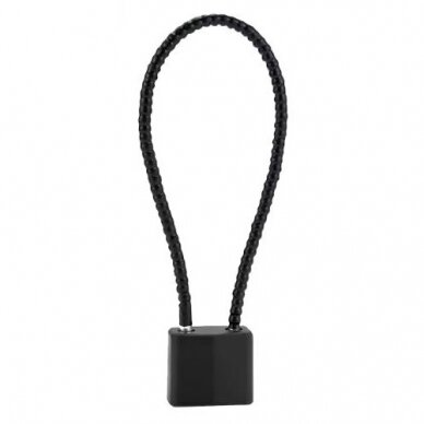 Hanging cable lock | padlock | 280mm cable | 150x33mm | black | zinc alloy/plastic 2