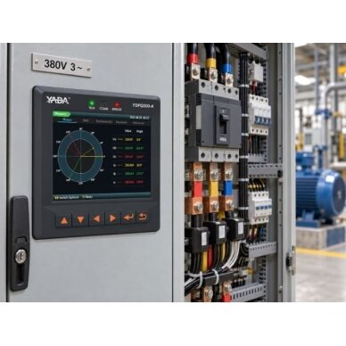 Paneļa | digitālais trīsfāžu 380V elektrotīkla analizators | 85-265VAC | 100-330VDC | 16GB | Ethernet | RS485 | RJ45 | Modbus 8