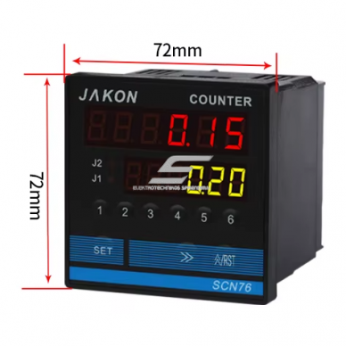Panelowy | cyfrowy impulsowy | miernik | licznik | kalibrator | elektroniczna linijka | do systemu przenośników | 230VAC | 12-24VDC | kółko 95 mm 3