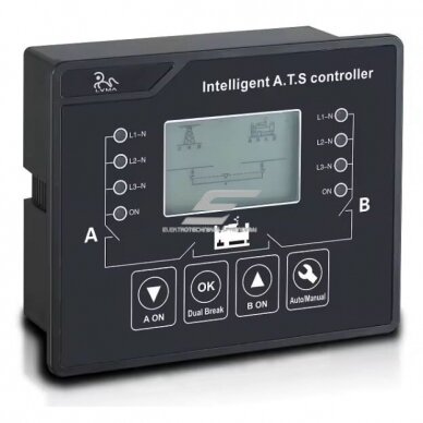 Panelowy | cyfrowy automatyczny przełącznik rezerwy (ATS) do generatorów | do nieprzerwanego zasilania elektrycznego | 230V | RS485 | 150x122x62mm Panelowy | cyfrowy automatyczny przełącznik rezerwy (ATS) do generatorów | do nieprzerwanego zasilania elektrycznego | 230V | RS485 | 150x122x62mm