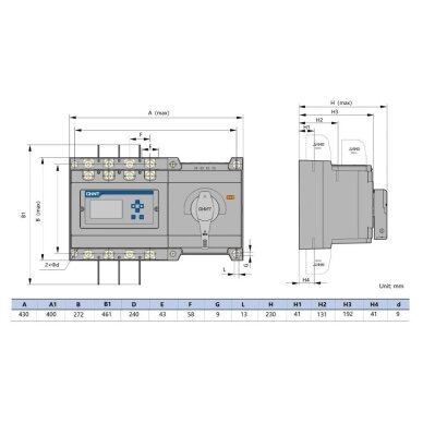 Zapasowy automatyczny wyłącznik mocy dla generatorów | dla nieprzerwanego zasilania | 4P | 630A | 400/415V 2 Zapasowy automatyczny wyłącznik mocy dla generatorów | dla nieprzerwanego zasilania | 4P | 630A | 400/415V 2