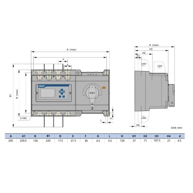 Varuautomaatne lüliti generaatoritele | katkestusteta elektritoite jaoks | 4P | 125A | 400/415V 2 Varuautomaatne lüliti generaatoritele | katkestusteta elektritoite jaoks | 4P | 125A | 400/415V 2