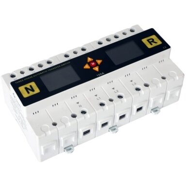 Modular | digital automatic backup power transfer switch with protection functions | for generators | for uninterrupted power supply | 4P | 100A | 120V/230V | DIN 2 Modular | digital automatic backup power transfer switch with protection functions | for generators | for uninterrupted power supply | 4P | 100A | 120V/230V | DIN 2