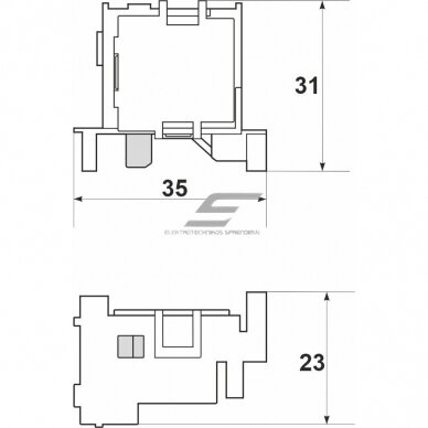 Styk pomocniczy (lewy) do przemysłowych wyłączników automatycznych FMC1/3U (FMD) | 1NO+1NC | 10A | 230/400V | Promfactor Baltic F/AX1L 1
