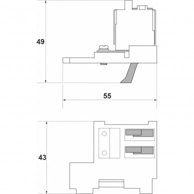 Styk pomocniczy (prawy) do przemysłowych wyłączników automatycznych FMC4/3U (FMD) | 1NO+1NC | 10A | 230/400V | Promfactor Baltic F/AX4R 1