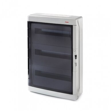 Electrical distribution | modular enclosure | box | distribution board | 54 modules | 640x430x160mm | transparent door | waterproof | surface-mounted | plastic | IP65 | Famatel | Aqua Plus | 39054 Electrical distribution | modular enclosure | box | distribution board | 54 modules | 640x430x160mm | transparent door | waterproof | surface-mounted | plastic | IP65 | Famatel | Aqua Plus | 39054