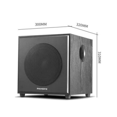 Pasīvais zemfrekvences skaļrunis | skaļrunis | 100W | 4 Ω | 310x300x320mm | melna koka apdare 2 Pasīvais zemfrekvences skaļrunis | skaļrunis | 100W | 4 Ω | 310x300x320mm | melna koka apdare 2