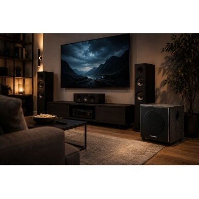 Pasīvais zemfrekvences skaļrunis | skaļrunis | 100W | 4 Ω | 310x300x320mm | melna koka apdare 3