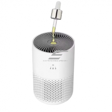 Ruumide õhupuhastusseade aroomidifuusoriga | 5W | 5VDC | 60m³/h | 170x170x260mm | HEPA filtriga | valge 1 Ruumide õhupuhastusseade aroomidifuusoriga | 5W | 5VDC | 60m³/h | 170x170x260mm | HEPA filtriga | valge 1