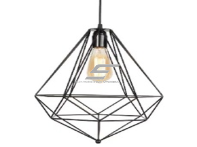 Pakabinamas šviestuvas | su grotelėmis | E27 | 1x35W | 230V | Ø320x310mm | su 1m kabeliu | be lempučių | IP20 | juodas Pakabinamas šviestuvas | su grotelėmis | E27 | 1x35W | 230V | Ø320x310mm | su 1m kabeliu | be lempučių | IP20 | juodas