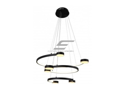 Pakabinamas LED šviestuvas | 40W | 3000K | 3200lm | 300 x 400 x 600mm | juodas su variu | IP20 | Optonica PD40-A4