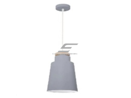 Pakabinamas šviestuvas | E27 | 1x35W | 230V | Ø200x330mm | su 1m kabeliu | be lempučių | IP20 | pilkas korpusas | baltas vidus Pakabinamas šviestuvas | E27 | 1x35W | 230V | Ø200x330mm | su 1m kabeliu | be lempučių | IP20 | pilkas korpusas | baltas vidus