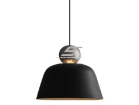 Pakabinamas šviestuvas | E27 | 1x35W | 230V | Ø250x230mm | su 1m kabeliu | be lempučių | IP20 | juodas korpusas | baltas vidus Pakabinamas šviestuvas | E27 | 1x35W | 230V | Ø250x230mm | su 1m kabeliu | be lempučių | IP20 | juodas korpusas | baltas vidus