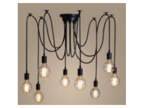 Pakabinamas šviestuvas | E27 | 8x35W | 230V | 110mm | su 1,5m kabeliu | be lempučių | IP20 | juodas Pakabinamas šviestuvas | E27 | 8x35W | 230V | 110mm | su 1,5m kabeliu | be lempučių | IP20 | juodas