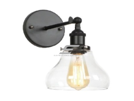 Šviestuvas tvirtinamas ant sienos | E27 | 1x35W | 230V | Ø180x220mm | be lempučių | IP20 | juodas Šviestuvas tvirtinamas ant sienos | E27 | 1x35W | 230V | Ø180x220mm | be lempučių | IP20 | juodas