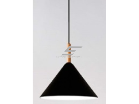 Pakabinamas šviestuvas | E27 | 1x35W | 230V | Ø400x260mm | su 1m kabeliu | be lempučių | IP20 | juodas korpusas | baltas vidus Pakabinamas šviestuvas | E27 | 1x35W | 230V | Ø400x260mm | su 1m kabeliu | be lempučių | IP20 | juodas korpusas | baltas vidus