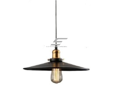 Pakabinamas šviestuvas | E27 | 1x35W | 230V | Ø310x130mm | su 1m kabeliu | be lempučių | IP20 | juodas Pakabinamas šviestuvas | E27 | 1x35W | 230V | Ø310x130mm | su 1m kabeliu | be lempučių | IP20 | juodas