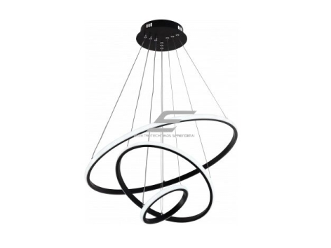 Pakabinamas LED šviestuvas | 78W | CCT 3000–6000K | 4480 lm | 600 x 1000 mm | dimeriuojamas | juodas | IP20 | Optonica PD78-A3