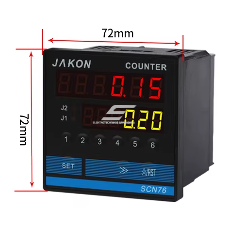 Panelowy | cyfrowy impulsowy | miernik | licznik | kalibrator | elektroniczna linijka | do systemu przenośników | 230VAC | 12-24VDC | kółko 95 mm 3