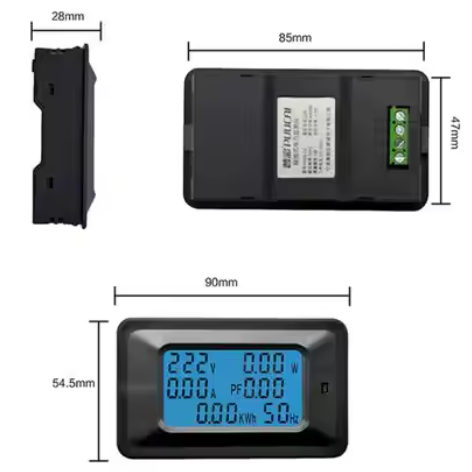 Cyfrowy miernik energii elektrycznej AC | napięcia | prądu | 20A | 85-250VAC 3 Cyfrowy miernik energii elektrycznej AC | napięcia | prądu | 20A | 85-250VAC 3
