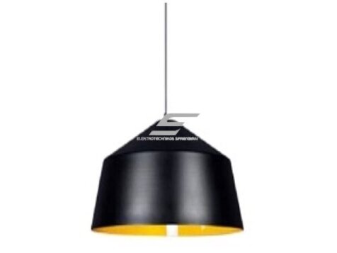 Pakabinamas šviestuvas | E27 | 1x35W | 230V | Ø280x200mm | su 1m kabeliu | be lempučių | IP20 | juodas korpusas | auksinis vidus Pakabinamas šviestuvas | E27 | 1x35W | 230V | Ø280x200mm | su 1m kabeliu | be lempučių | IP20 | juodas korpusas | auksinis vidus