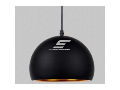 Pakabinamas šviestuvas | E27 | 1x35W | 230V | Ø350x250mm | su 1m kabeliu | be lempučių | IP20 | juodas korpusas | auksinis vidus Pakabinamas šviestuvas | E27 | 1x35W | 230V | Ø350x250mm | su 1m kabeliu | be lempučių | IP20 | juodas korpusas | auksinis vidus