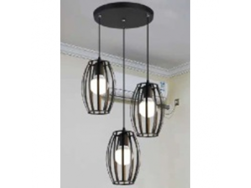 Pakabinamas šviestuvas | su grotelėmis | E27 | 3x35W | 230V | 220mm | su 1m kabeliu | be lempučių | IP20 | juodas Pakabinamas šviestuvas | su grotelėmis | E27 | 3x35W | 230V | 220mm | su 1m kabeliu | be lempučių | IP20 | juodas