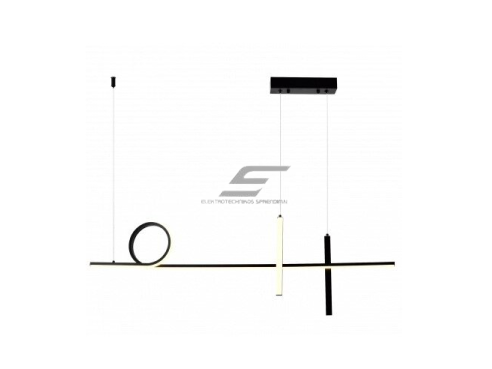 Pakabinamas LED šviestuvas | 24W | 3000K | 1920lm | 1000mm | juodas | IP20 | Optonica PD24-A4