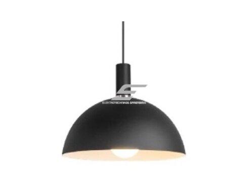 Pakabinamas šviestuvas | E27 | 1x35W | 230V | Ø350x270mm | su 1m kabeliu | be lempučių | IP20 | juodas korpusas | baltas vidus Pakabinamas šviestuvas | E27 | 1x35W | 230V | Ø350x270mm | su 1m kabeliu | be lempučių | IP20 | juodas korpusas | baltas vidus