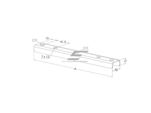 Pakabinamas kronšteinas | laikiklis kabelinėms kopėčioms | 350x30x17mm | plieninis | pilkas | MEKA | PRT-300 XPG | 1433449 1