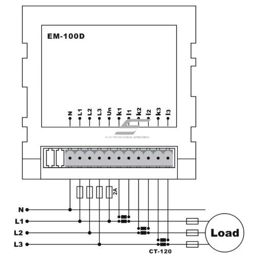 Panel | Digital Multimeter | with 3 Current Transformers (CT) | Current | Voltage | Frequency Meter | 3F | 10-100A | 1-500VAC 2