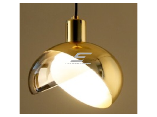 Pakabinamas šviestuvas | E27 | 1x35W | 230V | Ø200x260mm | su 1m kabeliu | be lempučių | IP20 | auksinis Pakabinamas šviestuvas | E27 | 1x35W | 230V | Ø200x260mm | su 1m kabeliu | be lempučių | IP20 | auksinis