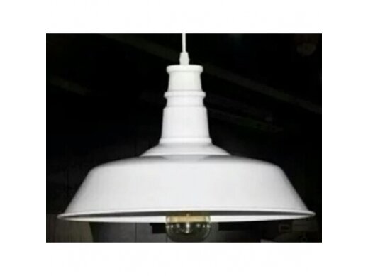 Pakabinamas šviestuvas | E27 | 1x35W | 230V | Ø360x260mm | su 1m kabeliu | be lempučių | IP20 | baltas