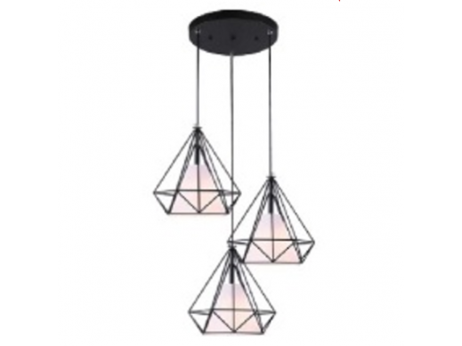 Pakabinamas šviestuvas | su grotelėmis | E27 | 3x35W | 230V | Ø250x300mm | su 1m kabeliu | be lempučių | IP20 | juodas Pakabinamas šviestuvas | su grotelėmis | E27 | 3x35W | 230V | Ø250x300mm | su 1m kabeliu | be lempučių | IP20 | juodas