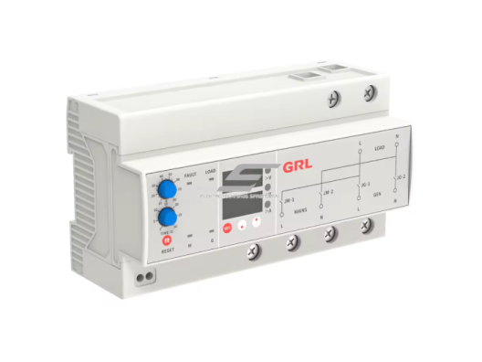 Automatinis rezervinio maitinimo perjungiklis | 1P+N | 10–80A | 230V | su srovės ir įtampos indikacija | IP20 | GRL DNH41 Automatinis rezervinio maitinimo perjungiklis | 1P+N | 10–80A | 230V | su srovės ir įtampos indikacija | IP20 | GRL DNH41