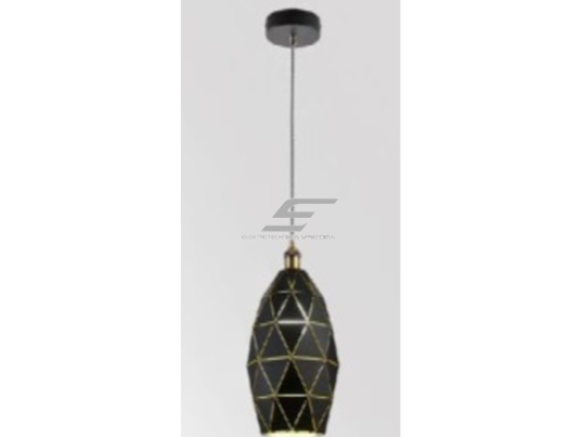Pakabinamas šviestuvas | E27 | 1x35W | 230V | Ø200x280mm | su 1m kabeliu | be lempučių | IP20 | juodas korpusas | baltas vidus Pakabinamas šviestuvas | E27 | 1x35W | 230V | Ø200x280mm | su 1m kabeliu | be lempučių | IP20 | juodas korpusas | baltas vidus