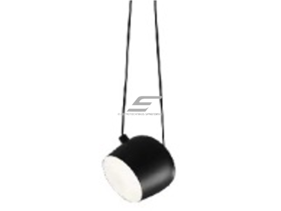 Pakabinamas šviestuvas | E27 | 1x35W | 230V | Ø260x280mm | su 1m kabeliu | be lempučių | IP20 | juodas korpusas | baltas vidus Pakabinamas šviestuvas | E27 | 1x35W | 230V | Ø260x280mm | su 1m kabeliu | be lempučių | IP20 | juodas korpusas | baltas vidus