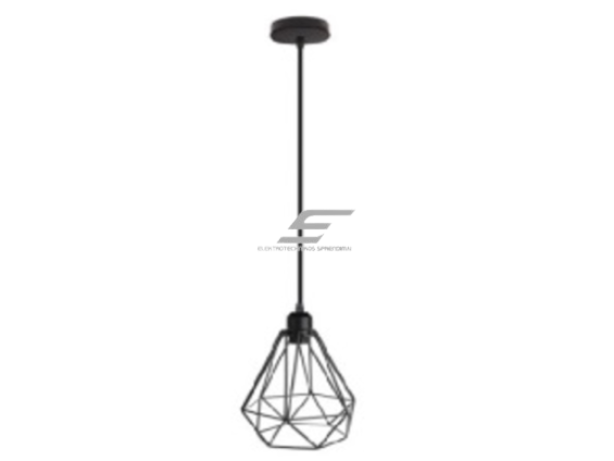 Pakabinamas šviestuvas | su grotelėmis | E27 | 1x35W | 230V | Ø200x210mm | su 1m kabeliu | be lempučių | IP20 | juodas Pakabinamas šviestuvas | su grotelėmis | E27 | 1x35W | 230V | Ø200x210mm | su 1m kabeliu | be lempučių | IP20 | juodas
