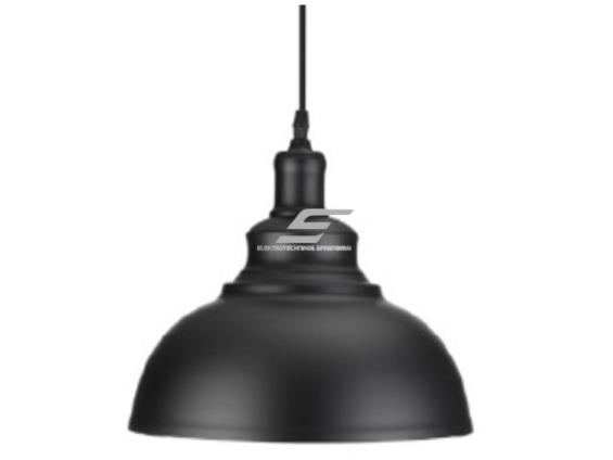 Pakabinamas šviestuvas | E27 | 1x35W | 230V | Ø290x160mm | su 1m kabeliu | be lempučių | IP20 | juodas korpusas | baltas vidus Pakabinamas šviestuvas | E27 | 1x35W | 230V | Ø290x160mm | su 1m kabeliu | be lempučių | IP20 | juodas korpusas | baltas vidus