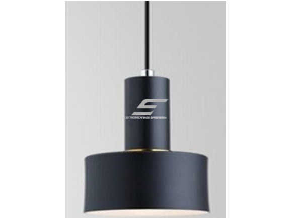 Pakabinamas šviestuvas | E27 | 1x35W | 230V | Ø130x190mm | su 1m kabeliu | be lempučių | IP20 | juodas korpusas | baltas vidus Pakabinamas šviestuvas | E27 | 1x35W | 230V | Ø130x190mm | su 1m kabeliu | be lempučių | IP20 | juodas korpusas | baltas vidus