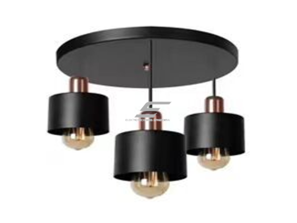 Pakabinamas šviestuvas | E27 | 3x35W | 230V | Ø120x160mm | be lempučių | IP20 | juodas