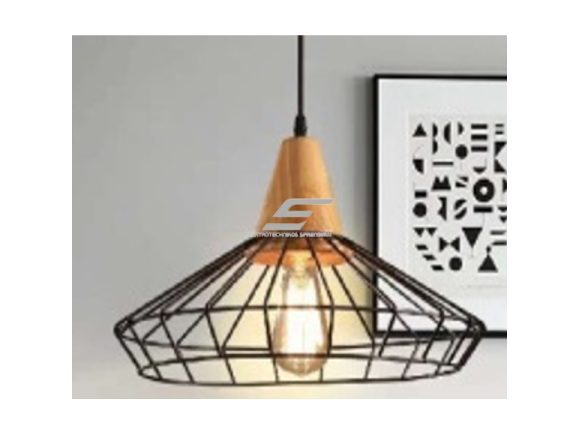 Pakabinamas šviestuvas | su grotelėmis | E27 | 1x35W | 230V | Ø400x230mm | su 1m kabeliu | be lempučių | IP20 | juodas Pakabinamas šviestuvas | su grotelėmis | E27 | 1x35W | 230V | Ø400x230mm | su 1m kabeliu | be lempučių | IP20 | juodas