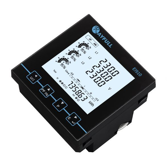 Three-phase power and energy analyzer | 3 phase | RS485 Modbus | Accuracy class 0.5 | For PV systems | Digital LCD display 1